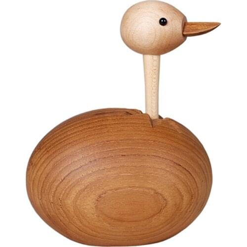 Home Decoration Decoration Ostrich Puppets Creative Gift Decoration Small Gifts Wooden Office Desk Crafts