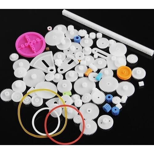 1 Set Hot 85pcs Plastic Gear Rack Pulley Belt Worm Gear Single Double Gear Teeth