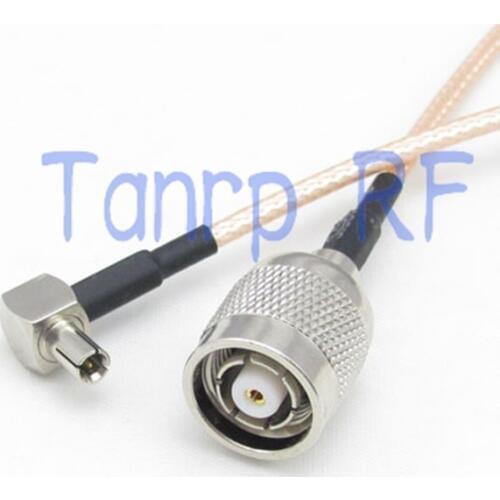 10pcs 6in RP TNC male plug to TS9 male right angle RF adapter connector 15CM Pigtail coaxial jumper cable RG316 extension cord