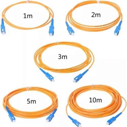 10 Pcs SC/UPC-SC/UPC-SM Fiber Optic Jumper Cable Single Mode Extension Patch Cord 1m, 3m, 5m, 10m100% brand new high quality