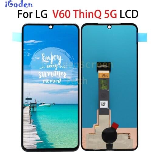 100% original For LG V60 LCD Display Touch Screen Digitizer Assembly For LG V60 ThinQ 5G LM-V600 LCD Display Replacement Parts
