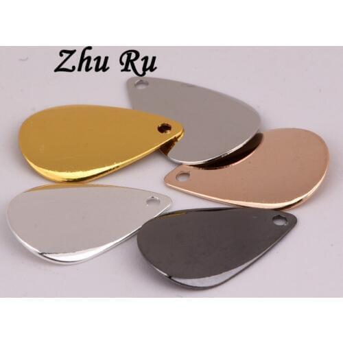 20pcs ZHU RU 15*9mm Fashion Arched single hole drop Fan blades shape Cellphone Straps Pendant Charms Jewelry DIY accessories