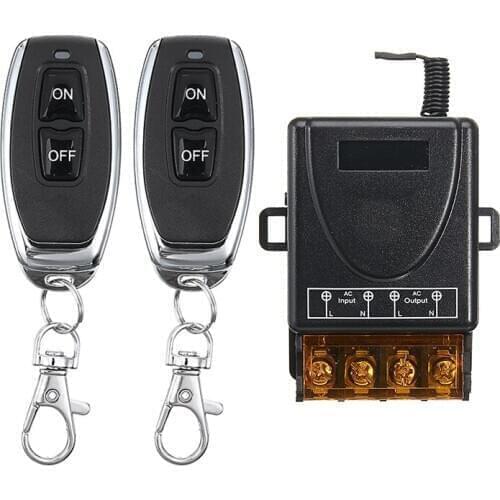 2pcs 433Mhz Remote Control Switch Universal Wireless Radio Switch 30m Range Smart On / Off Switch With 1pcs Receiver For Light
