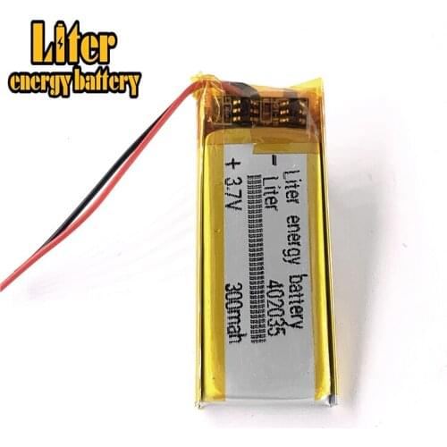 3.7V 300mAh 402035 Lithium Polymer Li-Po li ion Rechargeable Battery cells For Mp3 MP4 MP5 GPS mobile tablet battery