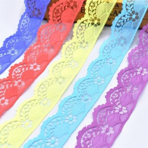 4cm width flowers Lace Ribbons mesh organza ribbon Fabric Dress Garments hair underwear Accessories GH146