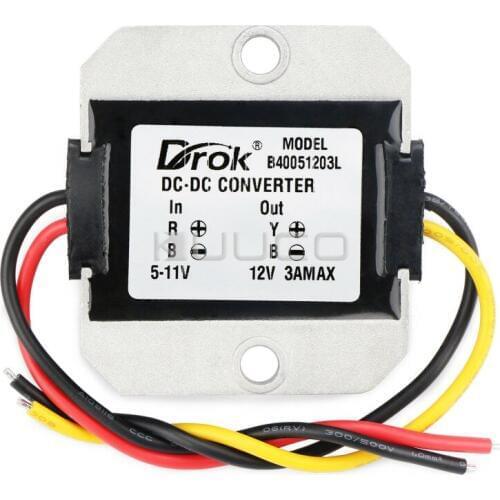 5 PCS/LOT DC 12V Power Supply Module DC 5~11V to 12V 3A 36W Boost Voltage Regulator/Adapter for Car/Large trucks/Taxi/Bus etc