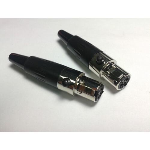 500 PCS high quality Mini XLR 3-Pin Female Jack Audio Cable adapter