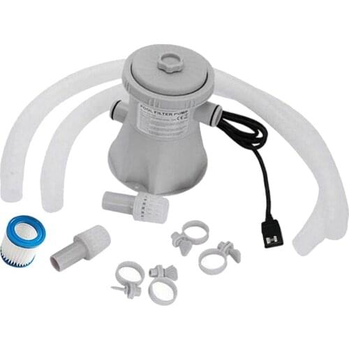 800 Gallons Electric Swimming Pool Cartridge Filter Pump Kit Cleaning Tool -US 110V