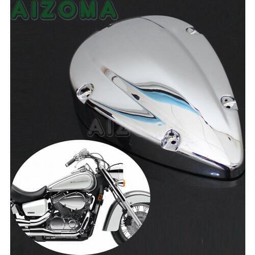 Motorcycle ABS Air Filter Intake Cover For Honda Shadow ACE VT400 VT750 2004-2008 2009 2010 2011 2012 Chrome Air Cleaner Guard