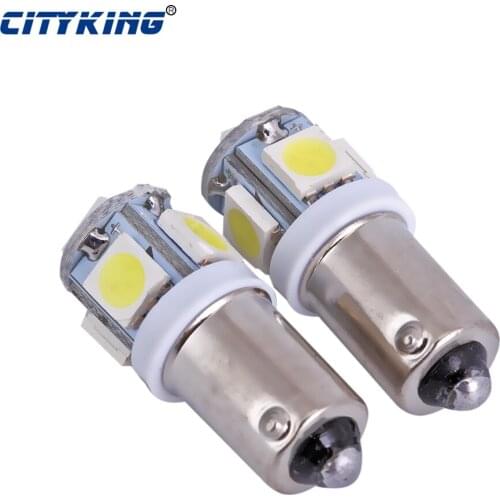 Free shipping 10pcs/lot car led lamp BA9s led 5led 5050 SMD t4w LED white Interior Bulbs Reading Light Car Light Sourse
