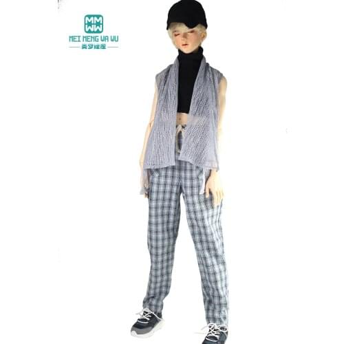 BJD doll clothes for 75--85cm DK SD17 POPO68 Toys Spherical joint doll Fashion plaid pants gray, yellow, black