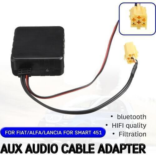 Bluetooth Aux Receiver Cable Adapter Hifi Quality for 6 Pin Audio CD Head Unit for Alfa Romeo 159 for Fiat Grande Punto