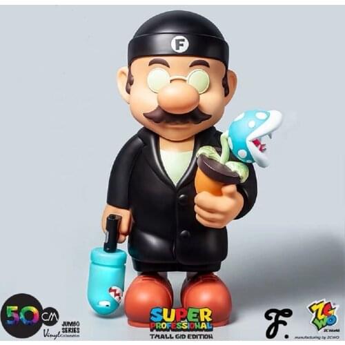 Oversize Noctilucence Super Mario Leon:The Professional Killer Action PVC Toy Figure Big Model Mushroom Christmas Gifts for Kids