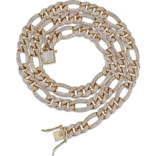 Gold Chain For Men Iced Out Chains Necklace Luxury Hip Hop Jewelry Hipster Men Cubic Zirconia Necklace