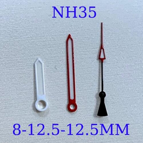 Watch pointer three needles white oil-filled green luminous components NH35, NH36 automatic mechanical movement A7