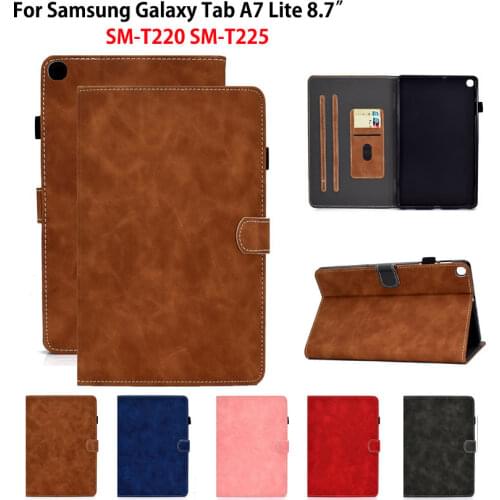Case For Samsung Galaxy Tab A7 Lite 8.7 SM-T220 SM-T225 T220 Cover Funda Tablet Soft Shockproof Flip Stand Shell Coque