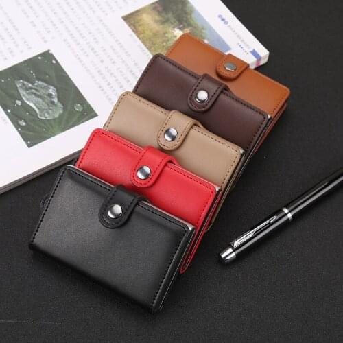Business Card Holder Drawing Type Antitheft Card Holder Rfid Aluminium Credit Card Holder With Rfid Blockinng Mini Wallet