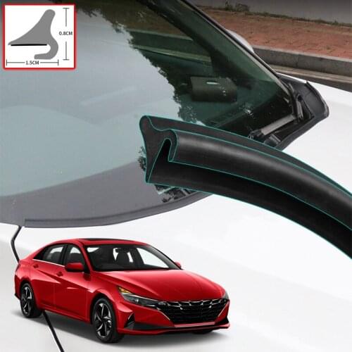 For Hyundai Elantra 2019-2022 DIY Car Seal Strip Windshied Spoiler Filler Protect Edge Weatherstrip Strip Sticker Accessories