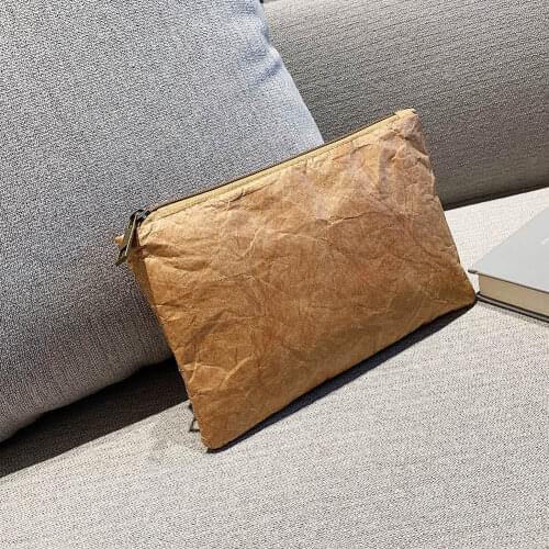 Retro Eco-Friendly Clutch For Woman New Fashion Handbag Female Simple Solid Color Purse Cosmetic Bag Ladies Travel Makeup Bags