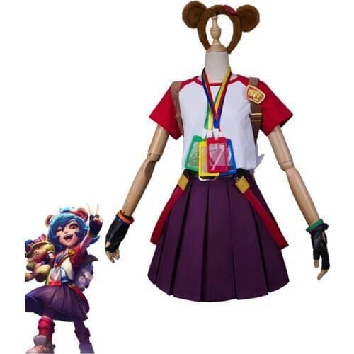 Games LOL 10th Anniversary the Dark Child Annie Hastur Cosplay Costume Women T-shirt Dress Halloween Carnival Uniform Custom Mae