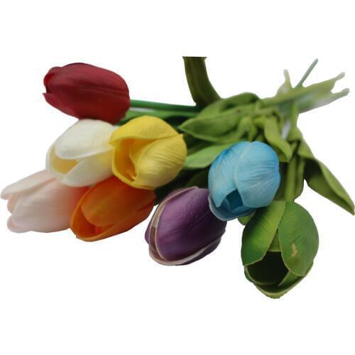 Artificail PU tulip flower home decorations for wedding & engagement valentines flower 10pcs/lot