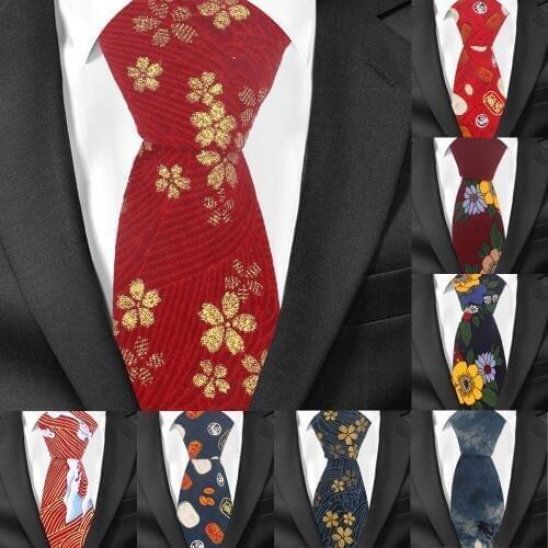 Floral Ties for Men Causal Suit Cotton Tie 7cm Width Gravata Fashion Male Printed Bow Neck Ties Wedding Corbata Neckties