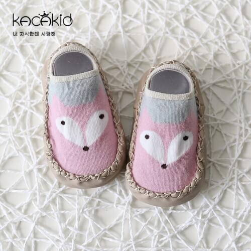 Kacakid Newborn Baby Socks Kids Cute Cartoon Cotton Baby Socks Non-Slip Boy And Girl Socks Floor Socks