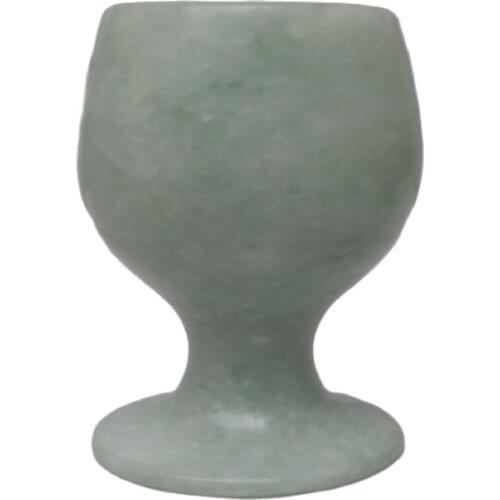 RARE! SUPER! natural hand carved Chinese lu SHAN jade classical cup