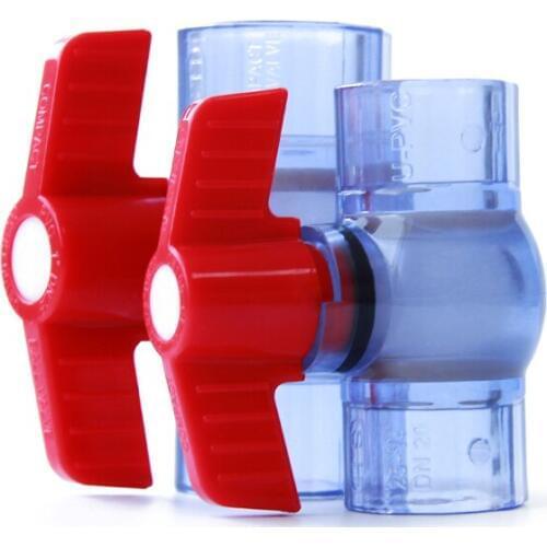 Gogo 32mm 40mm PVC ball valve plastic switch water pipe valve Fish tank Aquarium accessory