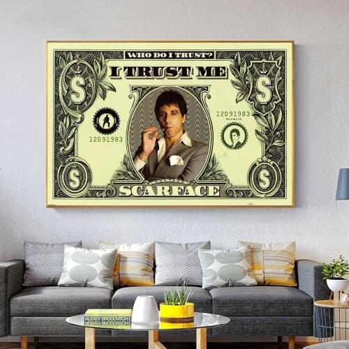 Modern Dollar Inspirational Canvas Art Posters And Prints Money Canvas Paintings On the Wall Art Picture For Living Room Decor