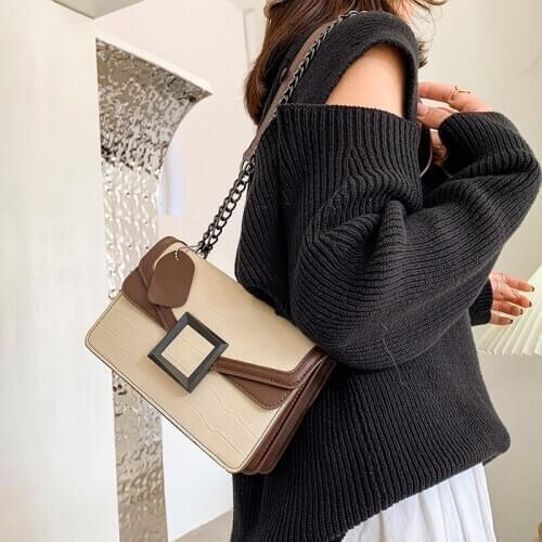 High Quality Women Pu Leather Chain Shoulder Bag Fashion Ladies Small Crossbody Bags for Women Casual Female Messenger Bags New