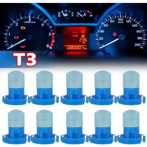 10pcs Blue T3 Neo Wedge LED Bulbs Car Instrument Panel Light Dashboard Dash Lamp Indicator Lights Signal Автомобильные лампы