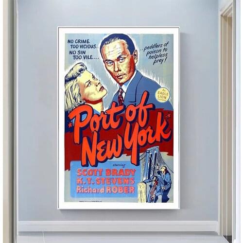 V0772 Port of New York Vintage Classic Movie Wall Silk Cloth HD Poster Art Home Decoration Gift