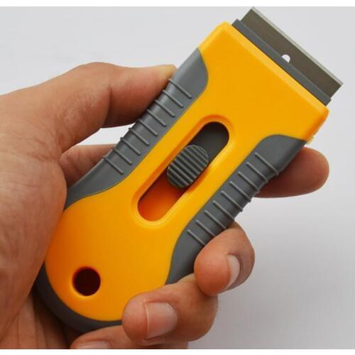 Retractable Stainless Steel Scraper Mini Razor Scraper Window Scraper For Scraping Labels And Decals From Glass, Windshields