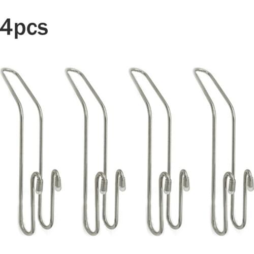 4pcs/Lot Auto Headseat Storage Hooks Stainless Steel Car Seat Back Hooks Hanging Organizer Universal Bags Clothes Hooks Holder