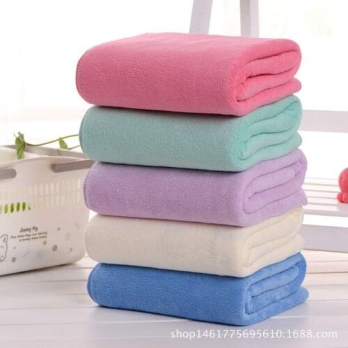 70x140cm Microfiber Bath Towel Super Soft Super Absorbent And Quick Drying No Fading Solid Blue Pink Beach Towel Beauty Salon