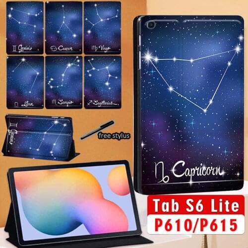For Samsung Galaxy Tab S6 Lite 10.4'' 2020 P610 P615 Tablet Case SM-P610 SM-P615 Shockproof Leather Stand Cover