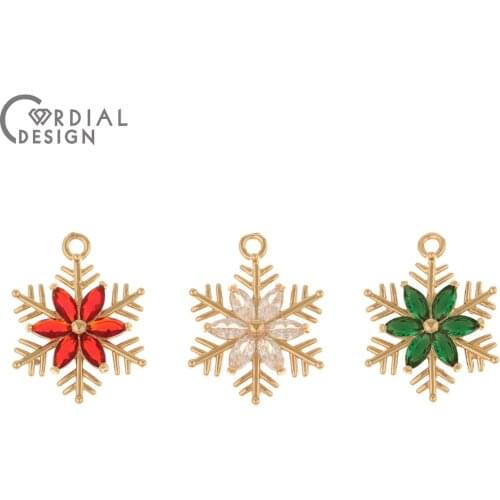 Cordial Design 50Pcs 16*21MM Necklace Accessories/Hand Made/CZ Charms/Jewelry Findings & Components/DIY Pendant For Earrings