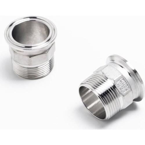 DN40-DN50 Sanitary Male Threaded Ferrule Hex Sanitary Ferrule Connector Pipe Fitting For Homebrew Fit Tri Clamp