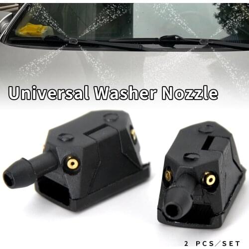 2pcs Universal Car Windscreen Washer Wiper Blade Water Spray Jets Nozzles Mounted Onto 8mm 9mm Arm Adjusted 4 Way Upgrade