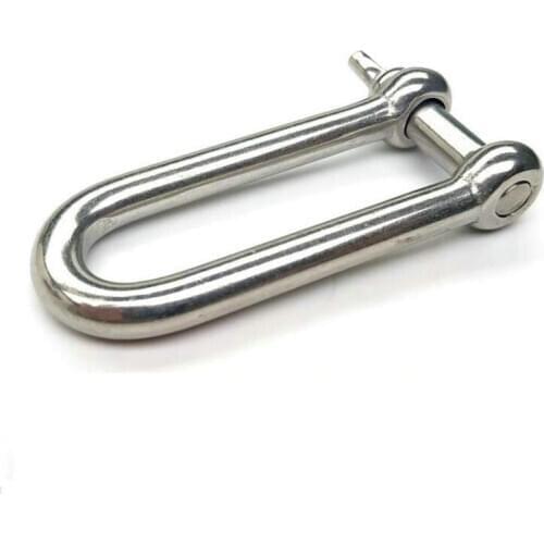 HQ LD01 M4-M16 All Sizes AISI304 Long Straight D Shackle Stainless Steel Anchor Shackle Chain Wire Rope Connector