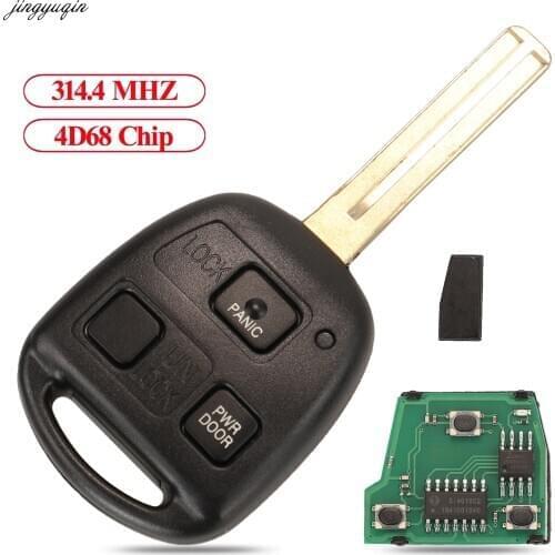 Jingyuqin Remote Control Car Key 4D68 Chip 314.4MHz Board FOB For Toyota For Lexus RX330 RX350 RX400h RX450h HYQ12BBT 3 Buttons