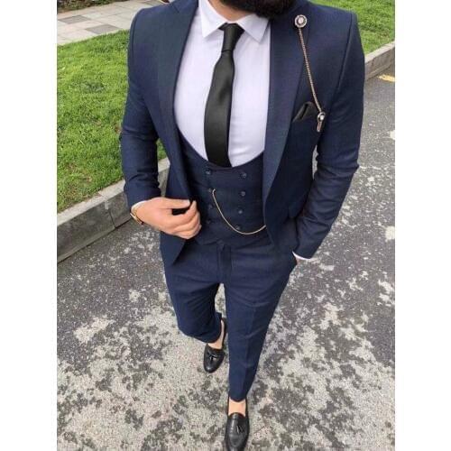 New suit men Men Suits for wedding Slim Fit Tuxedo Groom Groomsman jacket pant vest costume homme terno vestidos masculino