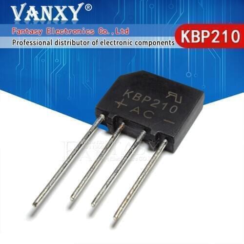 100PCS KBP210 2A 1000V BRIDGE RECTIFIER new and original IC