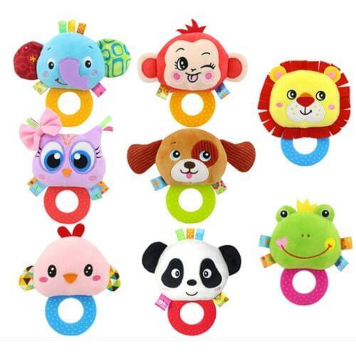 New Arrive Cartoon Animal Doll Plush Toys With Silicone Food Grade Teethers Baby Stuff Children Hanging Toys