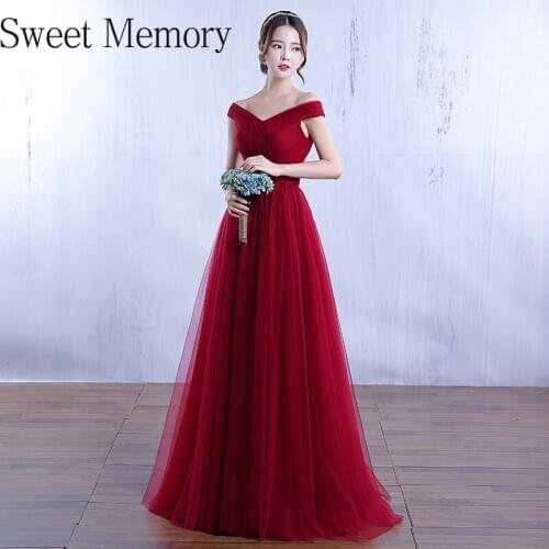 Sweet Memory Long Bridesmaid Dresses Women Plus Size Wedding Party Gown