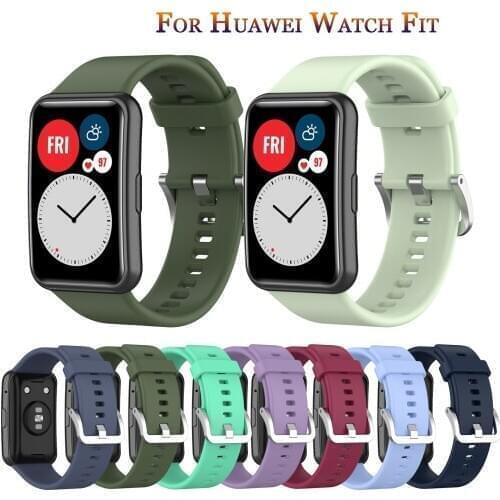 New Soft Silicone Strap For Huawei Watch Fit Sport Wrist Band Smart Bracelet Replacement Soft Straps For Huawei Fit Watch Correa