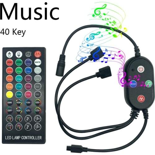 LED Strips Infrared remote control 12V 2 port control IR 40 key voice control for mini wireless dimmer control of RGB 5050 2835