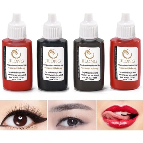 Tattoo Permanent Makeup Pigment Eyebrow Inks Lips Eye Line Tattoo Color Microblading Pigment Body Art Beauty Tool Supplies Set