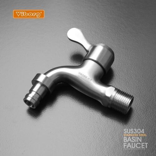 VIBORG SUS304 Stainless Steel Casting Garden Outdoor Tap Washing Machine Faucet Tap, KS-B0118